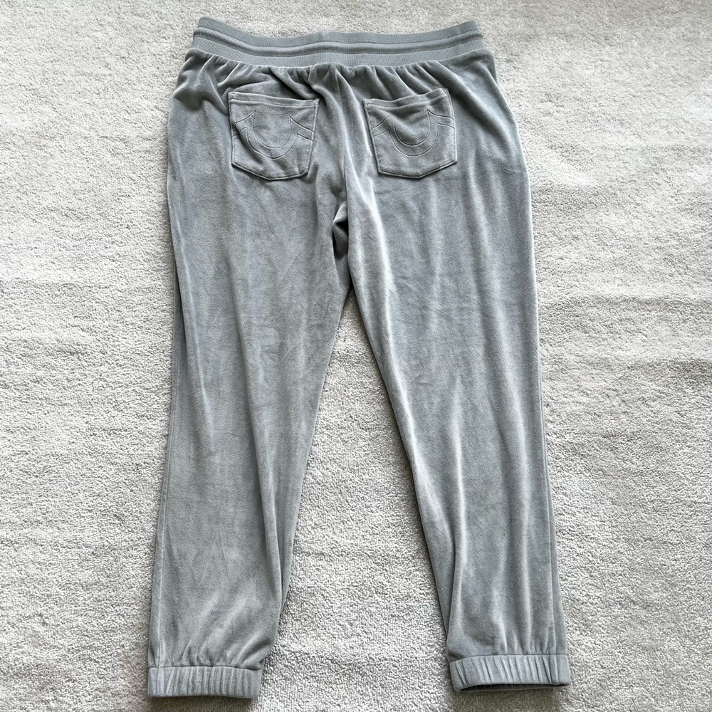 TRUE RELIGION Velour Jogger Womens XL 90s Y2K Comfy Trendy Stylish Sexy - Picture 2 of 9